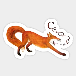 Coffee fox Sticker